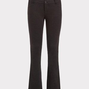 Trouser Boot Studio Luxe Ponte Mid-Rise Pant, Charcoal Gray